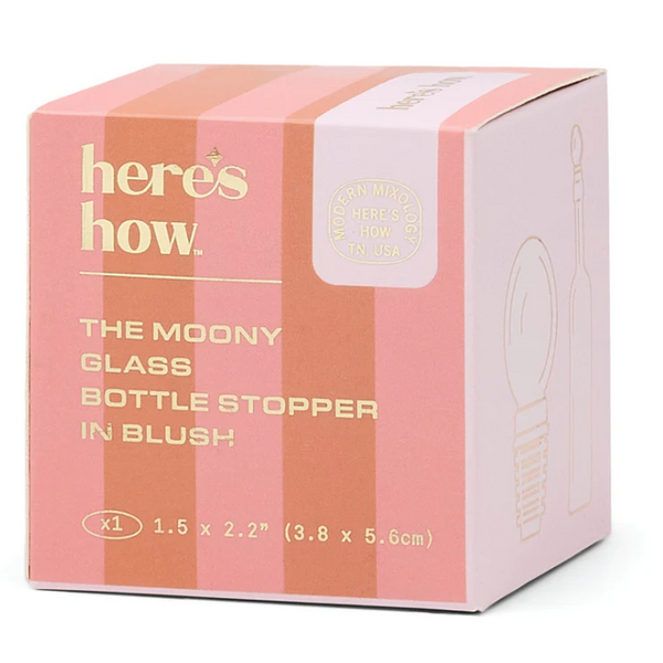 The Moony Glass Bottle Stopper - Blush