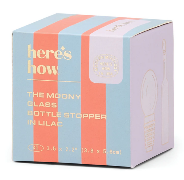 The Moony Glass Bottle Stopper - Lilac