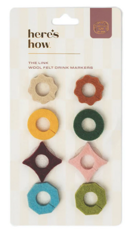 The Link Felt Drink Tags - Neutral