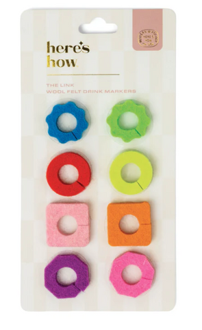 The Link Felt Drink Tags - Bold