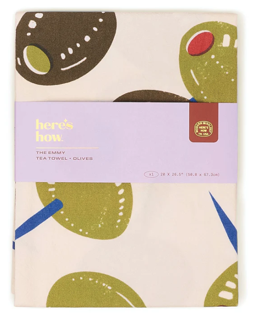 The Emmy Tea Towel - Olives