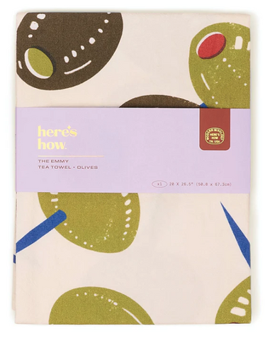The Emmy Tea Towel - Olives