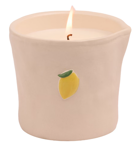 Bistro White Ceramic Candle - Meyer Lemon