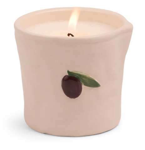 Bistro White Ceramic Candle - Fig & Olive