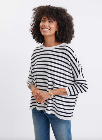 Catalina Sweater -- Navy Stripes