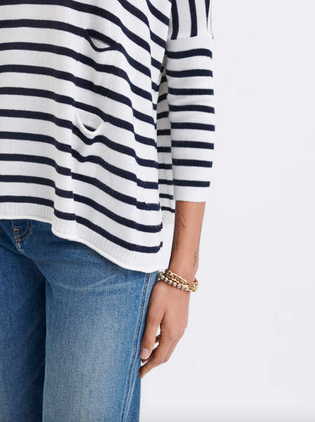 Catalina Sweater -- Navy Stripes