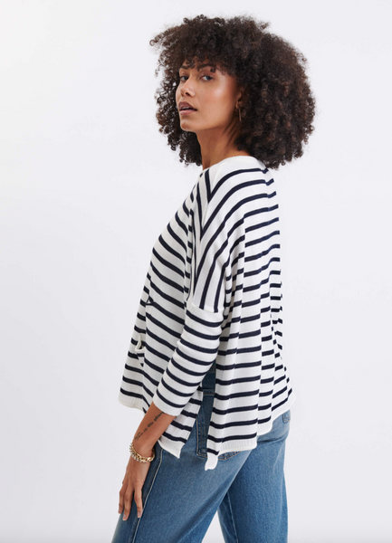 Catalina Sweater -- Navy Stripes