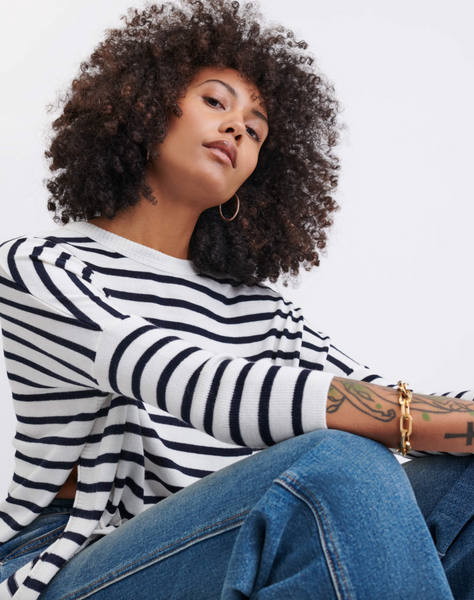 Catalina Sweater -- Navy Stripes