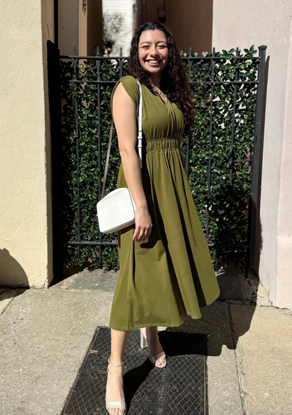 Hampton Dress -- Olive Branch