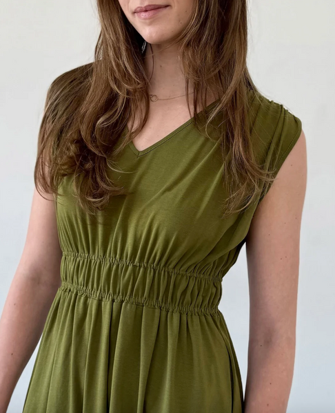 Hampton Dress -- Olive Branch