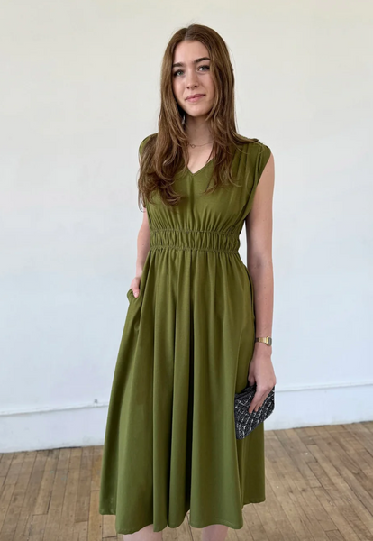 Hampton Dress -- Olive Branch