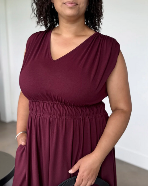 Hampton Dress -- Merlot