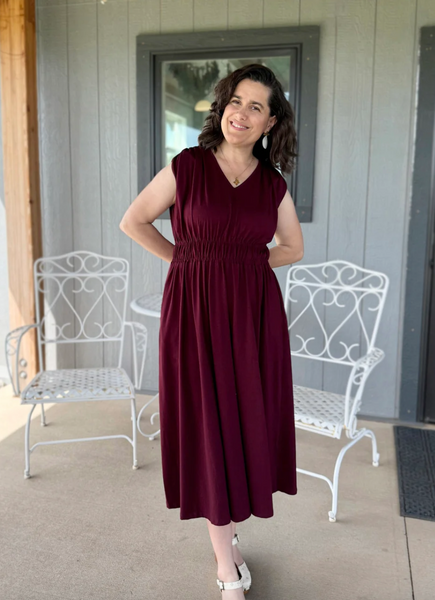 Hampton Dress -- Merlot