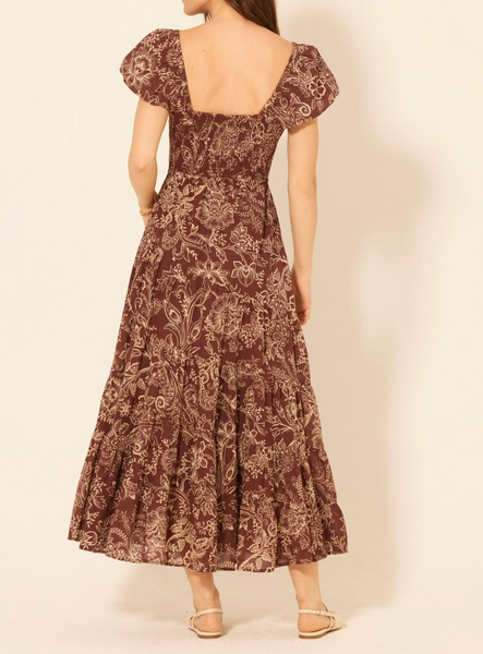 Roxanne Dress -- Brown Blaze