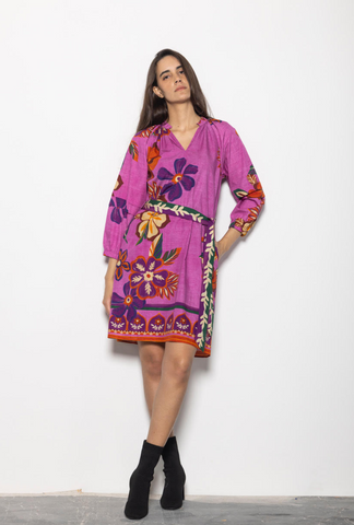 Gia Dress -- Mauve Blossoms