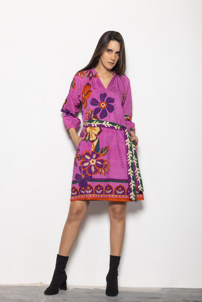 Gia Dress -- Mauve Blossoms