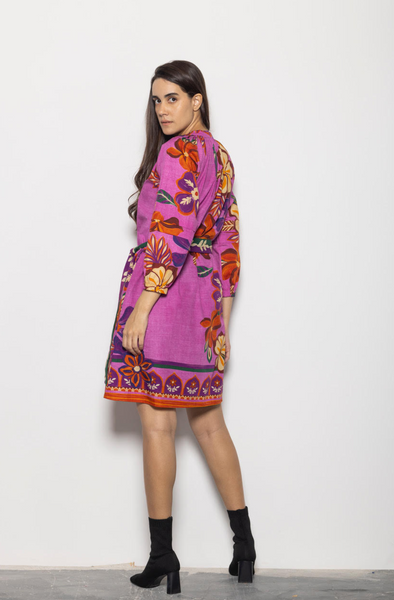 Gia Dress -- Mauve Blossoms
