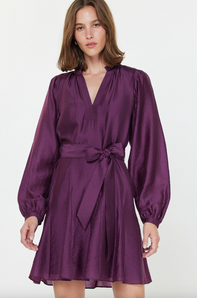 Godet Dress -- Boysenberry