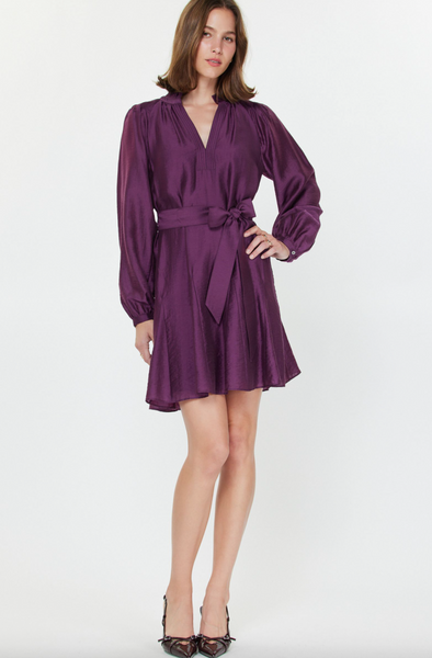 Godet Dress -- Boysenberry