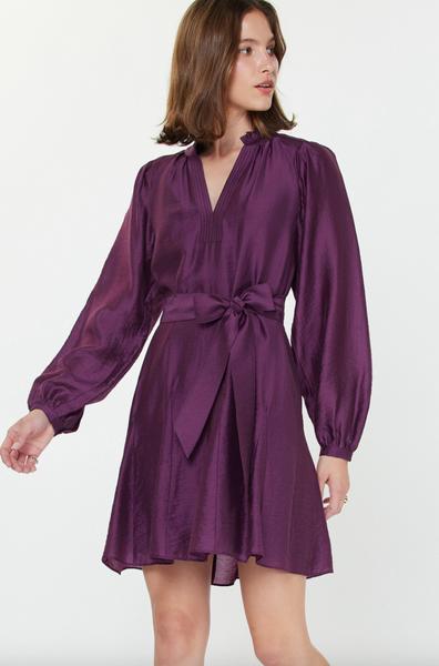 Godet Dress -- Boysenberry