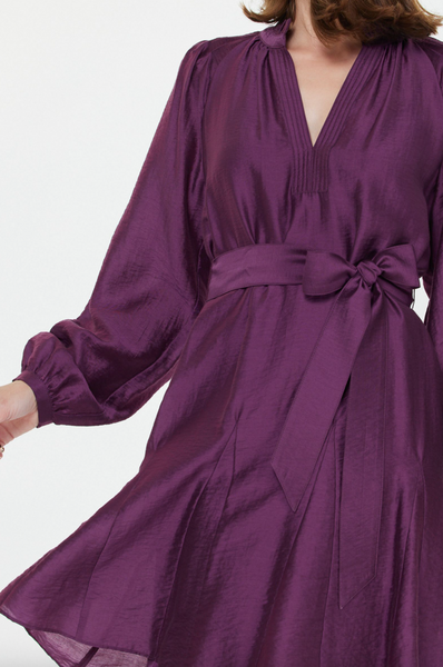 Godet Dress -- Boysenberry