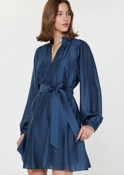 Godet Dress -- Sapphire
