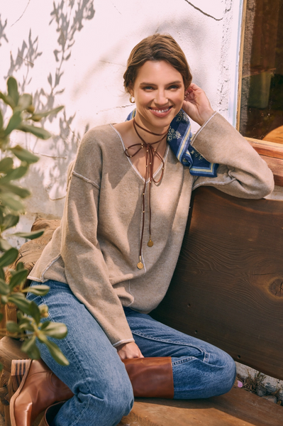 Sally Sweater -- Oatmeal Ivory