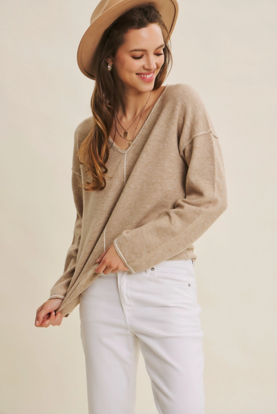 Sally Sweater -- Oatmeal Ivory