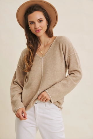 Sally Sweater -- Oatmeal Ivory
