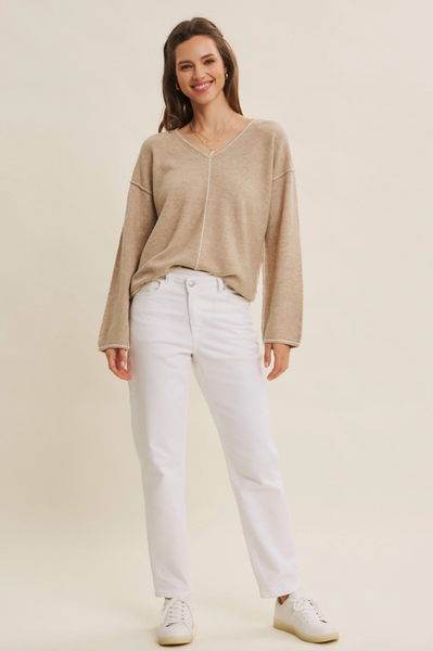 Sally Sweater -- Oatmeal Ivory