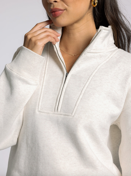 Serenity 1/4 Zip -- Heather Oatmeal
