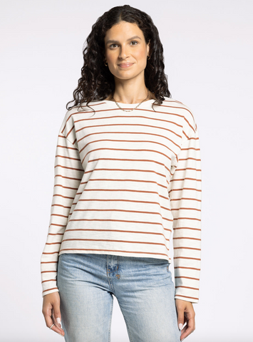 Nellie Top -- Off White Brown
