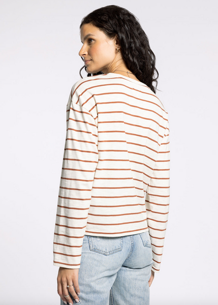 Nellie Top -- Off White Brown