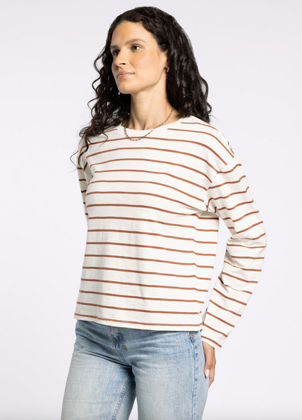 Nellie Top -- Off White Brown
