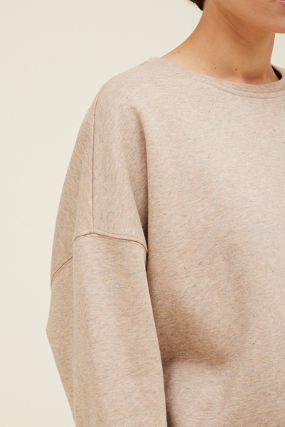 Speckled Sweatshirt -- Dark Greige