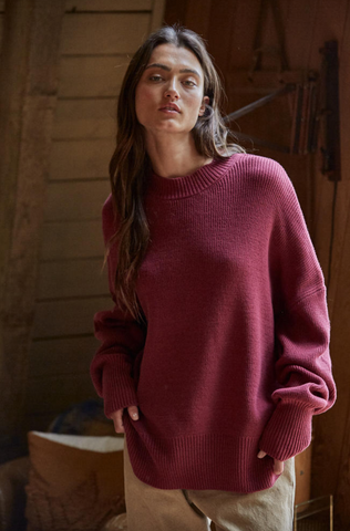 Riley Sweater -- Wine