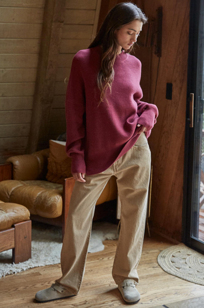 Riley Sweater -- Wine