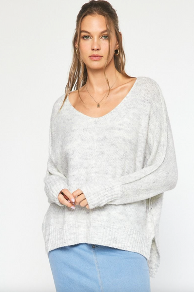 Whitney Sweater -- Light Grey