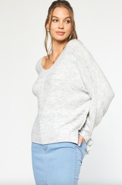 Whitney Sweater -- Light Grey