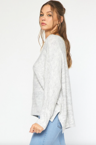 Whitney Sweater -- Light Grey