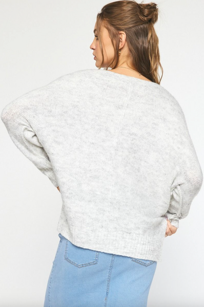 Whitney Sweater -- Light Grey
