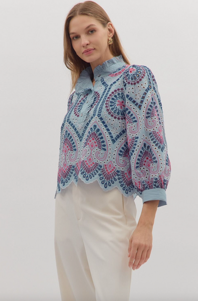 Elaine Top -- Chambray