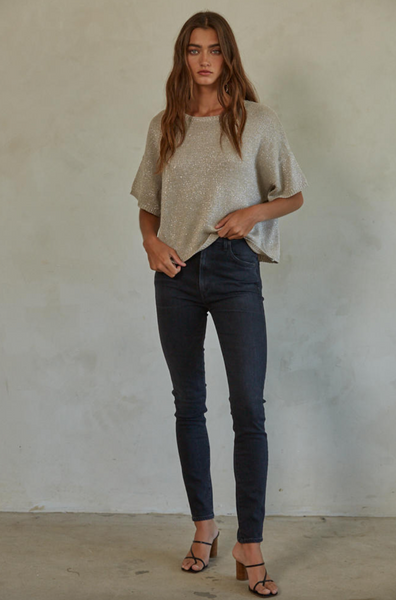 Isadora Top -- Grey Silver