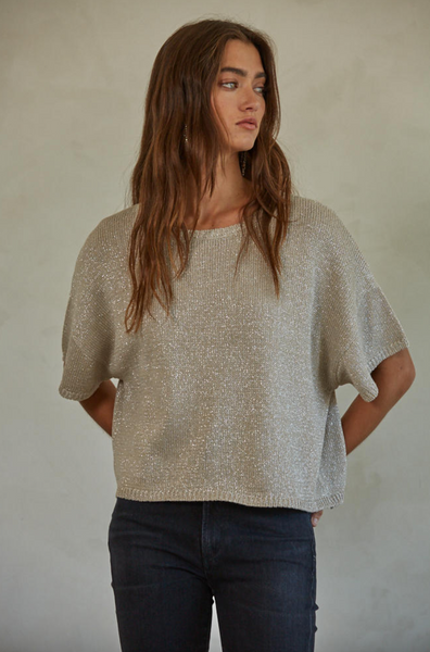 Isadora Top -- Grey Silver