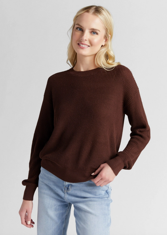 Coastal Sweater -- Chocolate