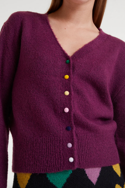 Cole Cardigan -- Burgundy