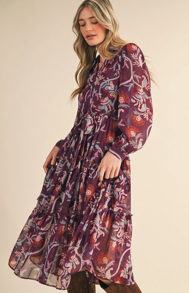 Solea Dress -- Plum