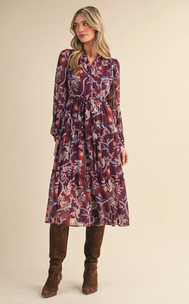 Solea Dress -- Plum
