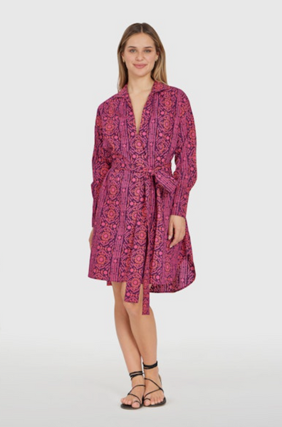 Jane Dress -- Mulberry Stripes