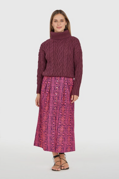 Scout Skirt -- Mulberry Stripes